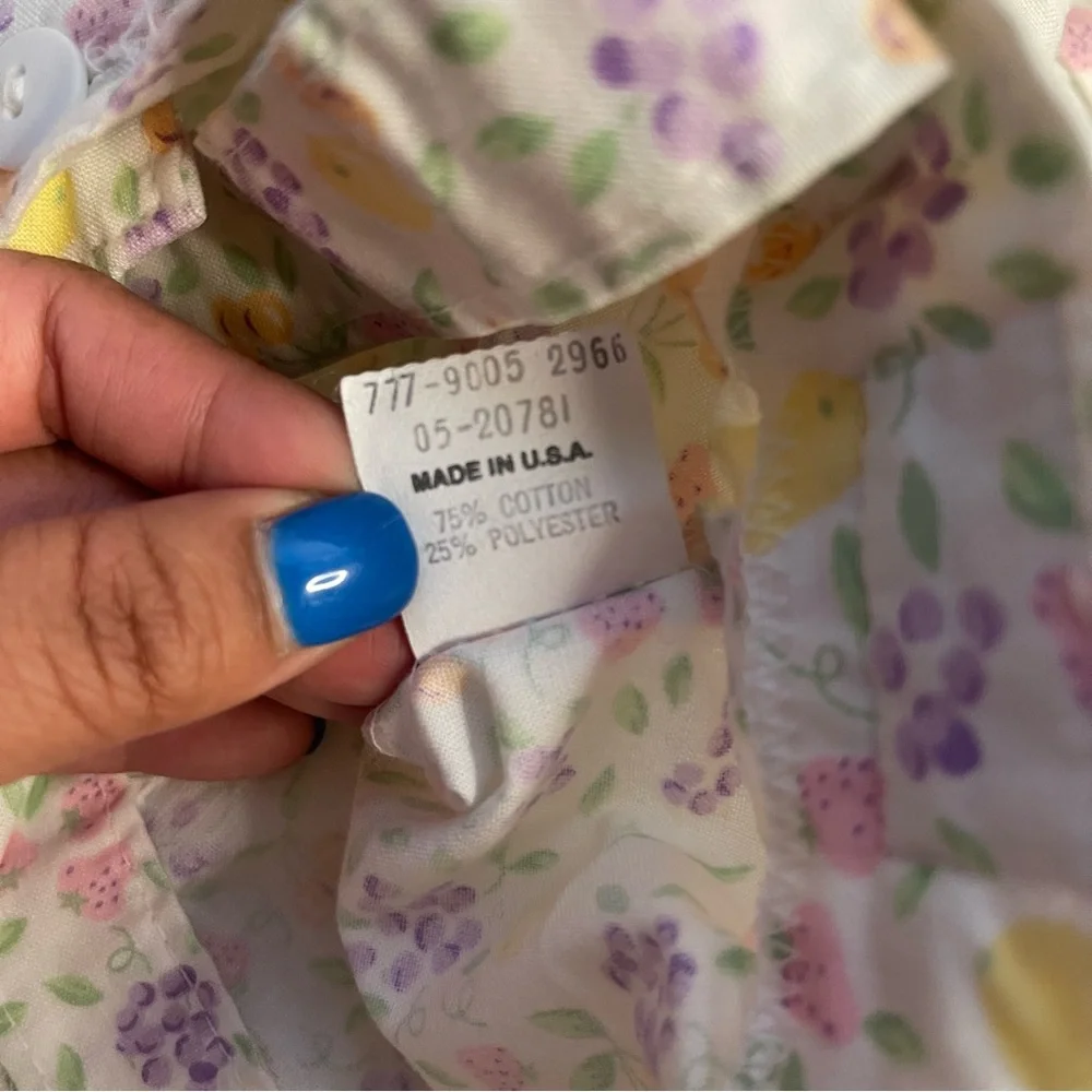 OshKosh B’gosh Vintage Pastel Fruit Pattern Short Romper